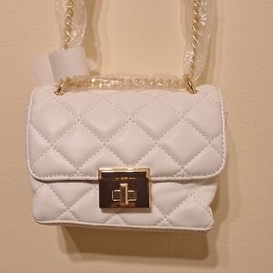Forever 21 White Quilted Mini Bag